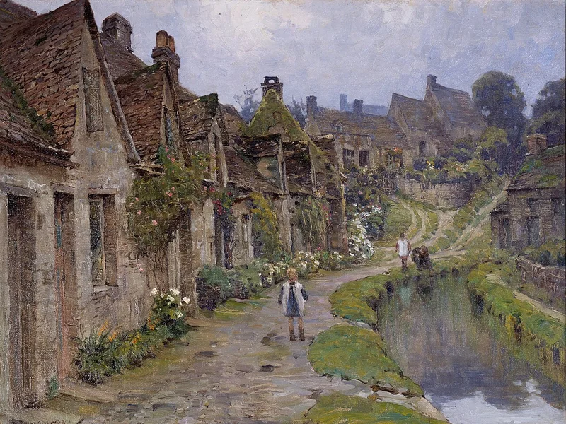 1870-Anna Richards Brewster - Arlington Row, Bibury, Inghilterra, vista da ovest